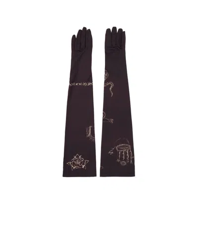 Marine Serre Printed Knitted Gloves