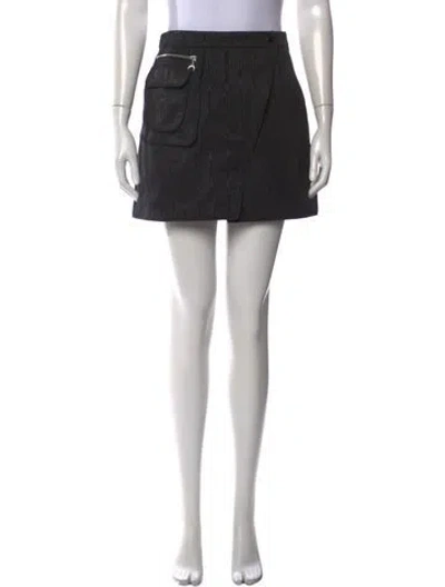 Pre-owned Marine Serre Printed Mini Skirt In Black