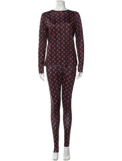 Pre-owned Marine Serre Printed Pant Set In Multicolor