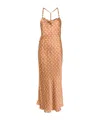 Marine Serre Moon Satin Long Slip Dress In Multi
