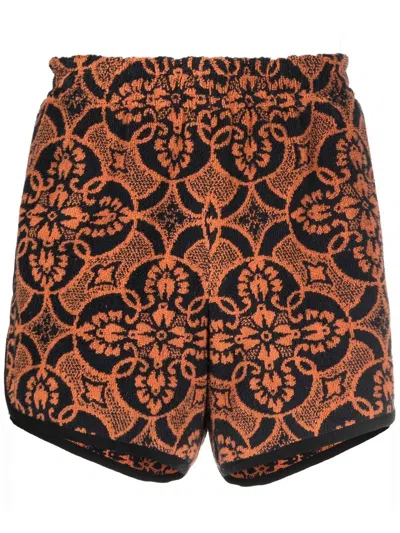 MARINE SERRE MARINE SERRE PRINTED RUNNING SHORTS