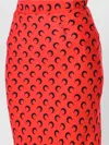 Marine Serre Crescent Moon-print Satin Midi Skirt
