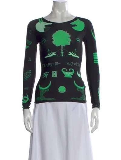 Pre-owned Marine Serre Printed Scoop Neck Sweatshirt In Multi