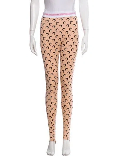 Pre-owned Marine Serre Printed Skinny Leg Pants In Multi