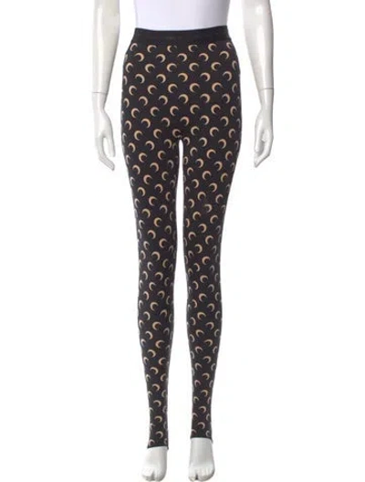Pre-owned Marine Serre Printed Skinny Leg Pants In Multi