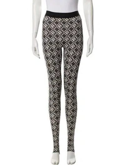 Pre-owned Marine Serre Printed Skinny Leg Pants In Neutral