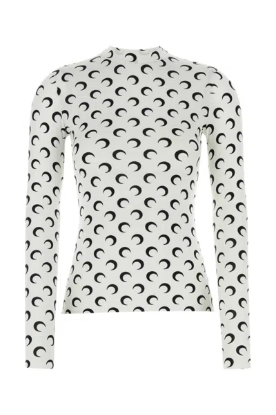 Marine Serre Printed Stretch Nylon Top In Multicolor