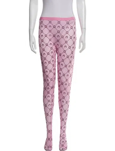 Pre-owned Marine Serre Printed Sweatpants In Pink