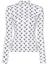 Marine Serre Second Skin Moon-print Top In White