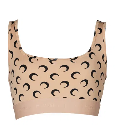 Marine Serre Printed Tank Top In Brown