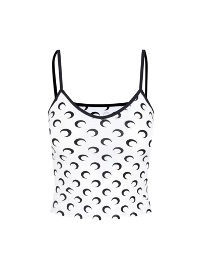 Marine Serre Printed Tank Top "moon" In White