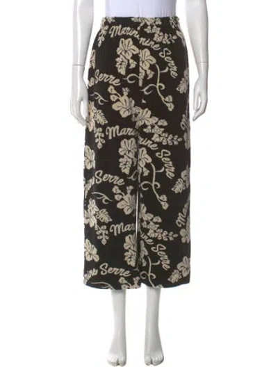 Pre-owned Marine Serre Printed Wide Leg Pants In Multi