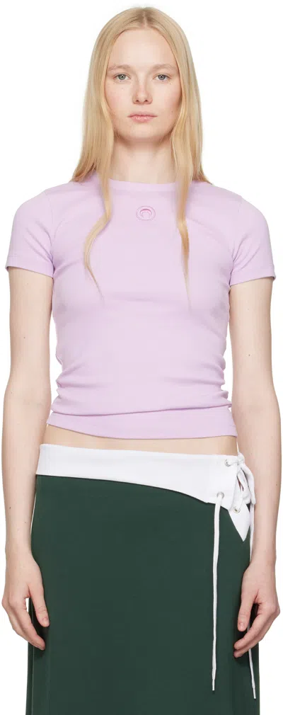 Marine Serre Purple Moon Logo Jersey Baby Fit T-shirt