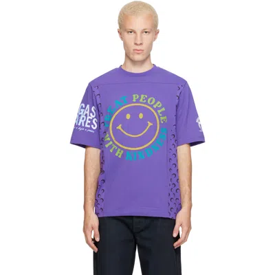 Marine Serre Purple Regenerated Graphic Jersey Ss T-shirt