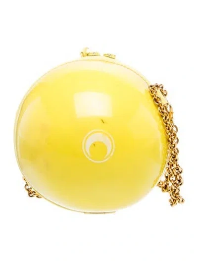 Pre-owned Marine Serre Pvc Minaudière In Yellow