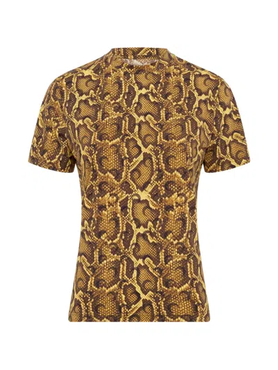 Marine Serre Python-print Crew-neck Top In Animal Print