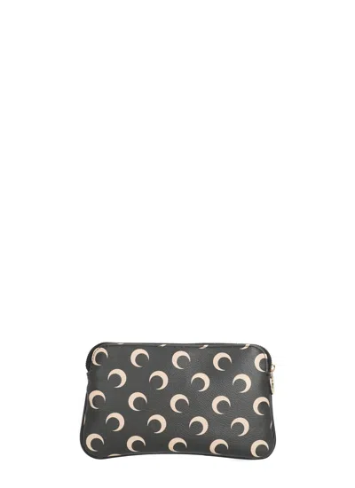 Marine Serre Rectangular Moon Pattern Pochette In Grey