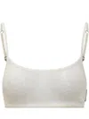 Marine Serre Patterned-jacquard Bra In White