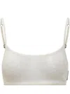 Marine Serre Patterned-jacquard Bra In White