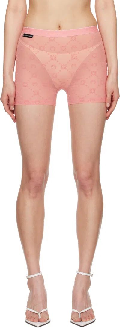 MARINE SERRE RECYCLED FLOCK MINI SHORTS