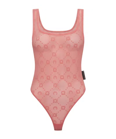 Marine Serre Recycled Mesh Flock Bodysuit