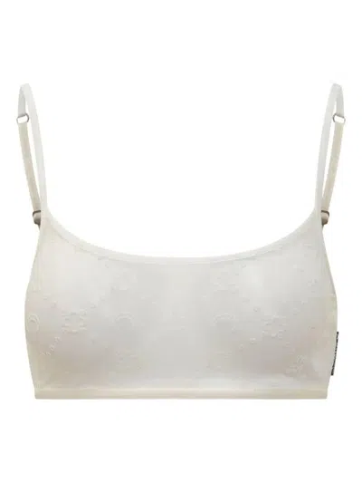 MARINE SERRE MARINE SERRE RECYCLED MESH FLOCK BRALETTE