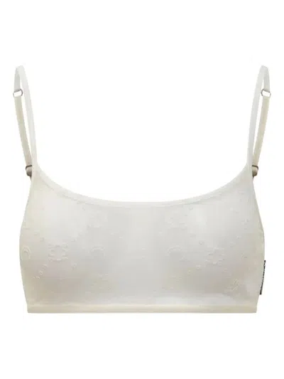 MARINE SERRE MARINE SERRE RECYCLED MESH FLOCK BRALETTE