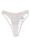 Marine Serre Sheer Lace Detailing High-cut Panties In White