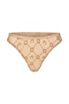 Marine Serre Recycled Mesh Flock Panties Clothing In Gold