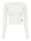 Marine Serre Recycled Mesh Flock Ss Cropped Top
