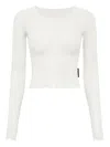 Marine Serre Recycled Mesh Flock Ss Cropped Top