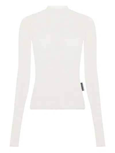 MARINE SERRE MARINE SERRE RECYCLED MESH FLOCK SS HIGHNECK TOP