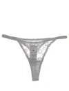 Marine Serre Sheer Mesh Thong Embroidered Waistband In Gray