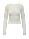 Marine Serre Recycled Mesh Flock Ss Cropped Top In White