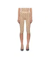 Marine Serre Ssense Exclusive Tan Recycled Moon Jersey Capri Leggings In Nude