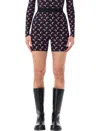Marine Serre Recycled Moon Jersey Mini Shorts In Black