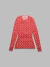 Marine Serre Recycled Moon Jersey Ss Crewneck Top - 88% Pa 12% Ea Made In Portugal