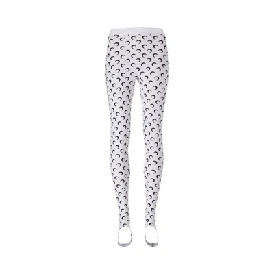 Pre-owned Marine Serre Recycled Moon Jersey Stirrup Leggings 'optical White' | Women's Size L