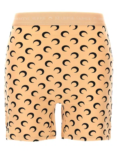 Marine Serre Recycled Moon Leggings Beige In Yellow