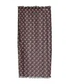 Marine Serre Brown Moon Printed Mesh Midi Skirt In Brown