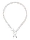 Marine Serre Recycled Pewter Moon Necklace In 银色