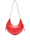Marine Serre Eclips Leather Crossbody Bag In Red