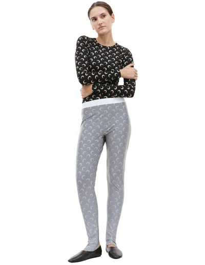 Marine Serre Reflective Leggings In Grey