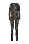 Marine Serre Regenerated All Over Moon Jersey Catsuit Clothing In Animal Print