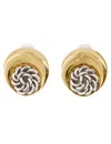 Marine Serre Regenerated Buttons Moon Earring