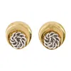 Marine Serre Regenerated Buttons Moon Earring
