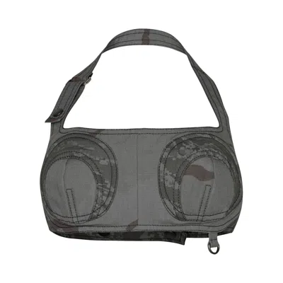 Pre-owned Marine Serre Regenerated Camo Bandeau Top 'dark Grey' | Women's Size 34 In Gray