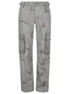 Marine Serre Regenerated Wide-leg Cargo Trousers In Dark Grey