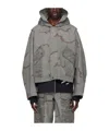 Marine Serre Green Regenerated Camo Jacket In Gray