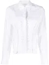Marine Serre Regenerated Corset Shirt In Weiss